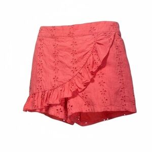 Janie and Jack Girls Pink Eyelet Skort Size 10 100% cotton